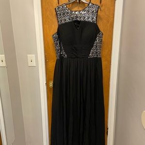 Black & Silver Sequence Gown